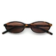 thumbnail image 1 of Womens Micro Oval Snug Dad Fashion Thin Plastic Sunglasses Tortoise - Brown, 1 of 8