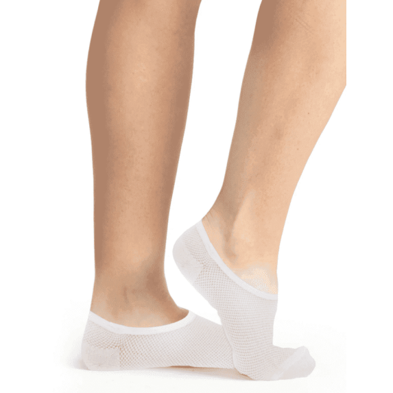 On the Go Women's Microfiber Footie Socks (2 Pair Pack, White, One Size)