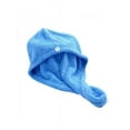 thumbnail image 1 of Womens Microfiber Towel Turban Quick Dry Hair Drying Wrap Shower Cap Button Coral Fleece, 1 of 4