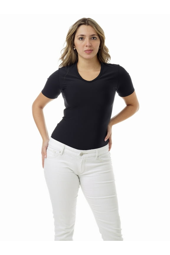 Womens Microfiber V-Neck T-shirt