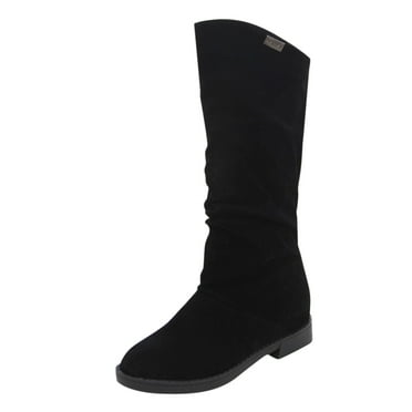 Womens Mid Calf Boots Boots Soft Winter Suede Autumn Midsolid Warm Boots Classic Color Lowheel Boots