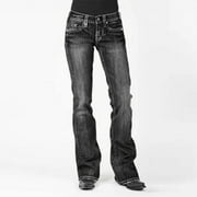 Womens Mid Rise Bootcut Jeans Baggy Cargo Jeans 90s Vintage Low Rise Denim Pants