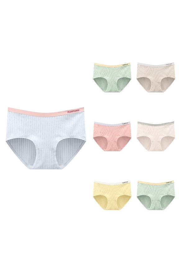 Womens Mid Rise Ribbed Panties, Soft Comfortable Underwear for Daily Wear, Multi Sizes Available