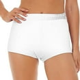 thumbnail image 1 of Womens Mid Rise Swim Boyshorts Elastic Waist Bikini Bottom Boardshorts Mini Short Beachwear, 1 of 4