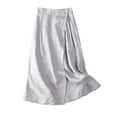 thumbnail image 1 of Womens Midi Skirts with Pockets A-Line Casual High Waist Elastic Western Flowy Skirts for Women Army Green XXL, 1 of 6