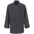 thumbnail image 1 of Womens Mimix Chef Coat with OilBlok, Grey - Extra Small, 1 of 1