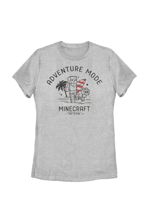 Womens Minecraft Alex and Wolf Adventure Mode T Shirt