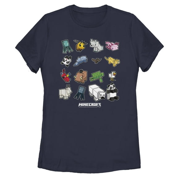 Womens Minecraft Animals Icons T Shirt