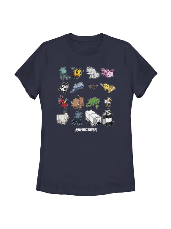 Womens Minecraft Animals Icons T Shirt