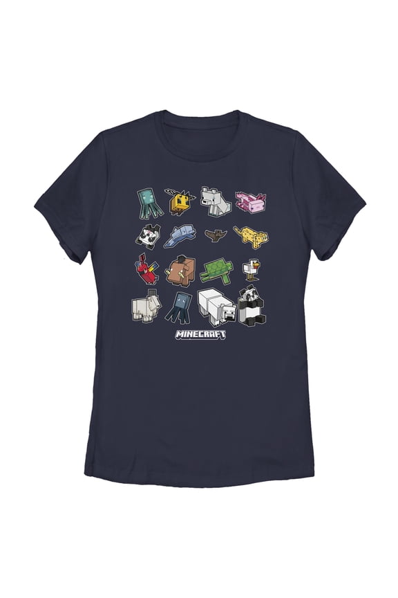 Womens Minecraft Animals Icons T Shirt