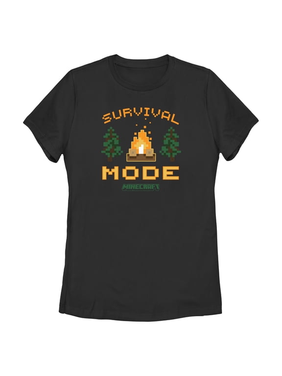 Womens Minecraft Campfire Survival Mode T Shirt