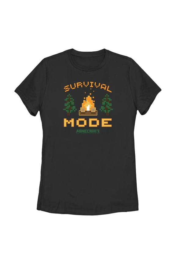 Womens Minecraft Campfire Survival Mode T Shirt
