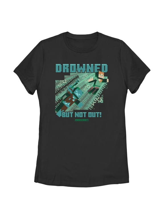Womens Minecraft Drowned But Not Out T Shirt
