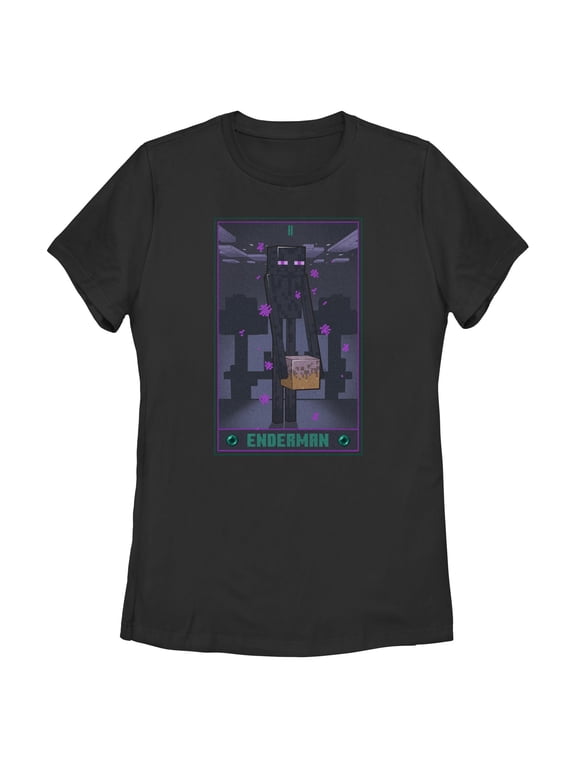 Womens Minecraft Enderman Tarot T Shirt