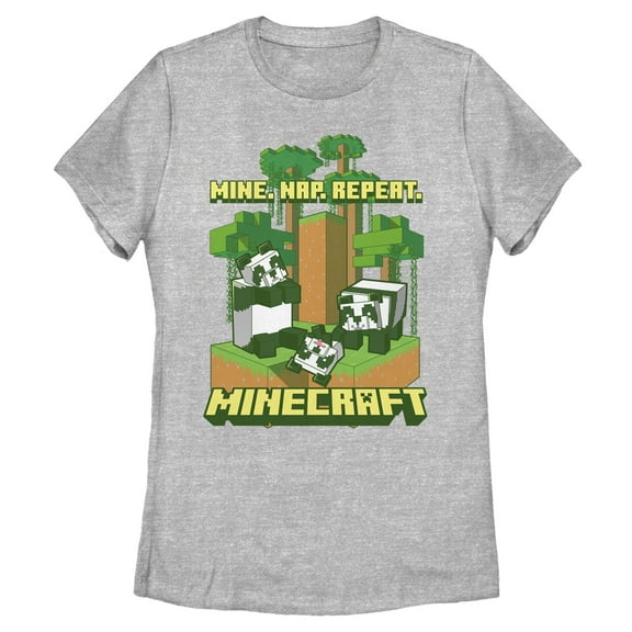 Womens Minecraft Nap and Repeat T Shirt