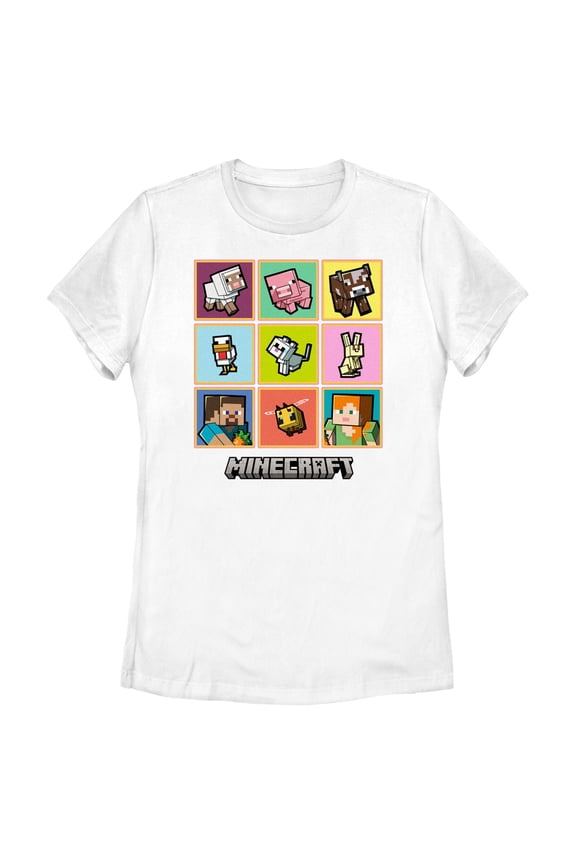Womens Minecraft Pets Portraits T Shirt