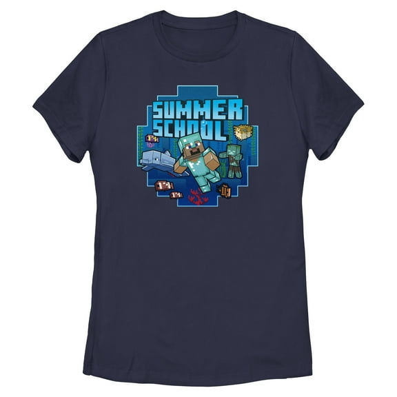 Womens Minecraft Summer School T Shirt