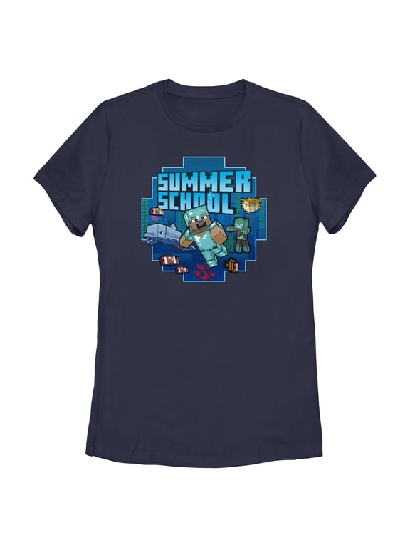 Womens Minecraft Summer School T Shirt