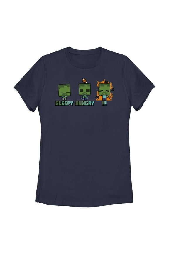 Womens Minecraft Zombie Moods T Shirt