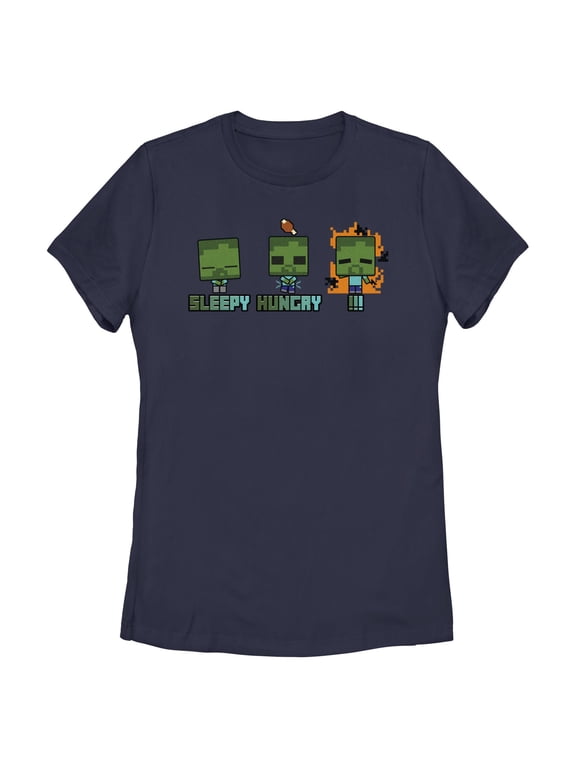 Womens Minecraft Zombie Moods T Shirt