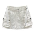 thumbnail image 1 of Womens Mini Cargo Skirt Low Waist Y2k Short Denim Jean Skirt, 1 of 2