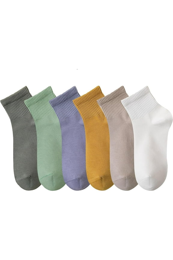 Womens Mini Crew Ankle Socks Pure Cotton Athletic Casual Socks for Women