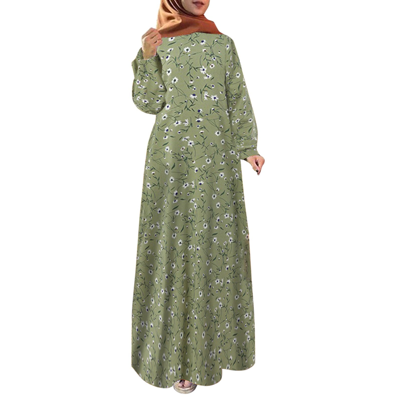Peach leopard store print dress