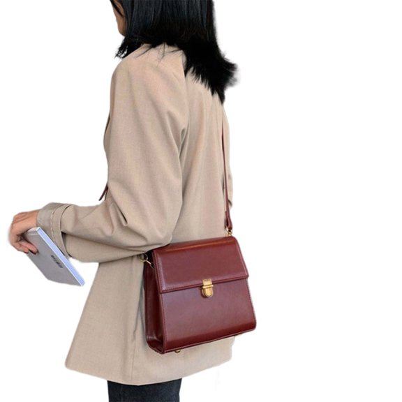 Womens Mini Square Bag Casual Messenger Bag Trend Crossbody Bag PU Shoulder Bag