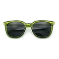 thumbnail image 1 of Womens Minimal Horn Rim Classy Boyfriend Normcore Plastic Sunglasses Green - Black, 1 of 1