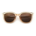 thumbnail image 1 of Womens Minimal Horn Rim Classy Boyfriend Normcore Plastic Sunglasses Peach - Brown, 1 of 7