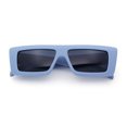 thumbnail image 1 of Womens Minimal Rectangle Cat Eye Retro Thick Plastic Urban Sunglasses Blue - Black, 1 of 8