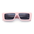 thumbnail image 1 of Womens Minimal Rectangle Cat Eye Retro Thick Plastic Urban Sunglasses Pink - Black, 1 of 8