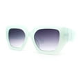 thumbnail image 1 of Womens Minimally Mod Geometric Square Rectangle Plastic Sunglasses Mint Smoke, 1 of 4