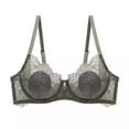 thumbnail image 1 of Womens Minimizer Bras, Women's Sexy Lace Bra Sheer Underwire Unlined Balconette Everyday Bras Lingerie S-XL, 1 of 3