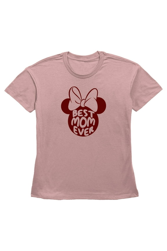 Womens Minnie Mouse Best Mom Ever Silhouette T Shirt