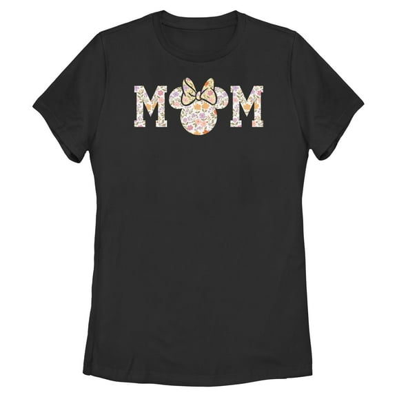 Womens Minnie Mouse Floral Mom T Shirt
