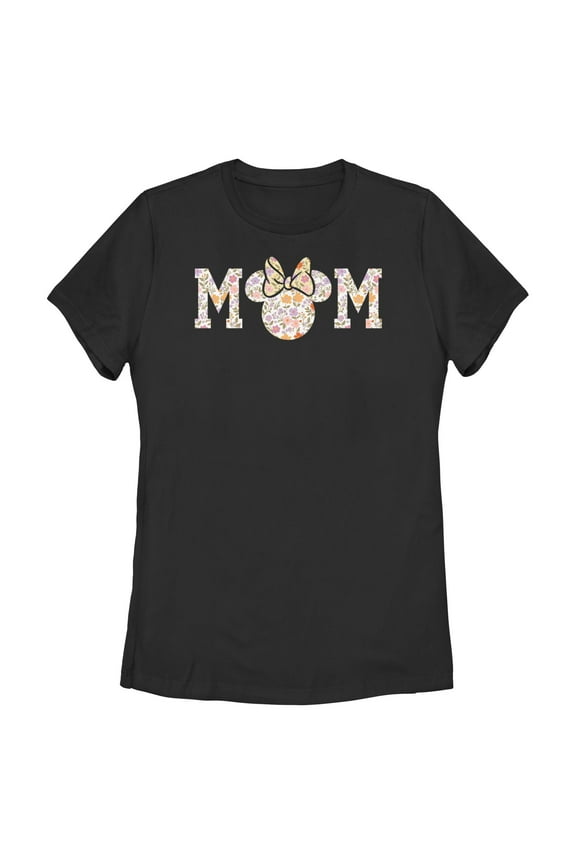 Womens Minnie Mouse Floral Mom T Shirt