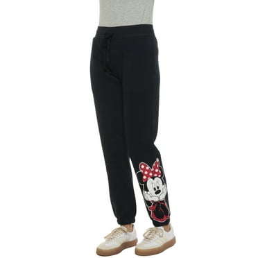 Womens Minnie Mouse Jogger Pants Lounge Wear Pockets bottom Cuff Disney