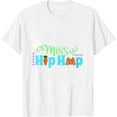 thumbnail image 1 of Womens Miss Hip Hop With Carrot And Rabbit Design Round Neck T-Shirt White 2X-Large, 1 of 5