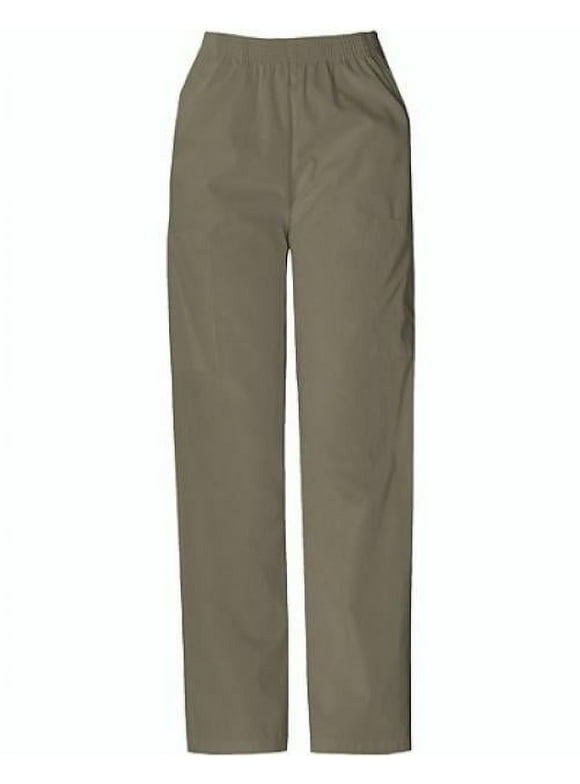 Womens Missy Every Day Scrubs Elastic Waist Pant Taupe 5X-LG