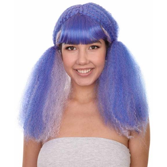 Womens Mix Color Doll Wig | Big Fancy Party Event Ready Halloween Wig | Premium Breathable Capless Cap