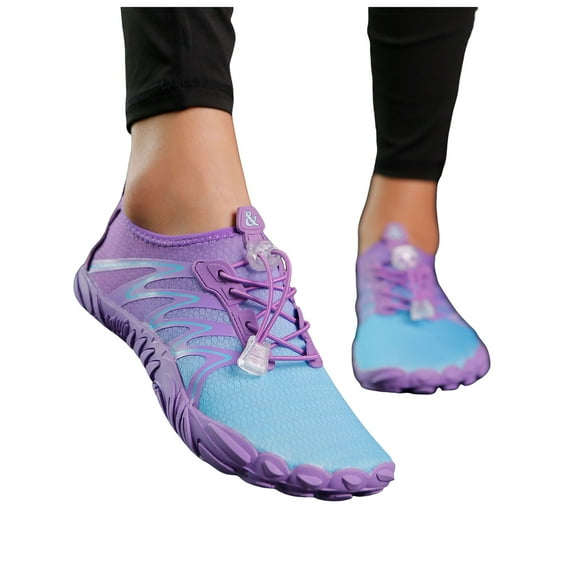 Womens Mnes Non Slip Water Shoes Lightweight Quick Drying Barefoot Shoes Breathable Wide Toe Box Slip On Sneakers Black Size 9