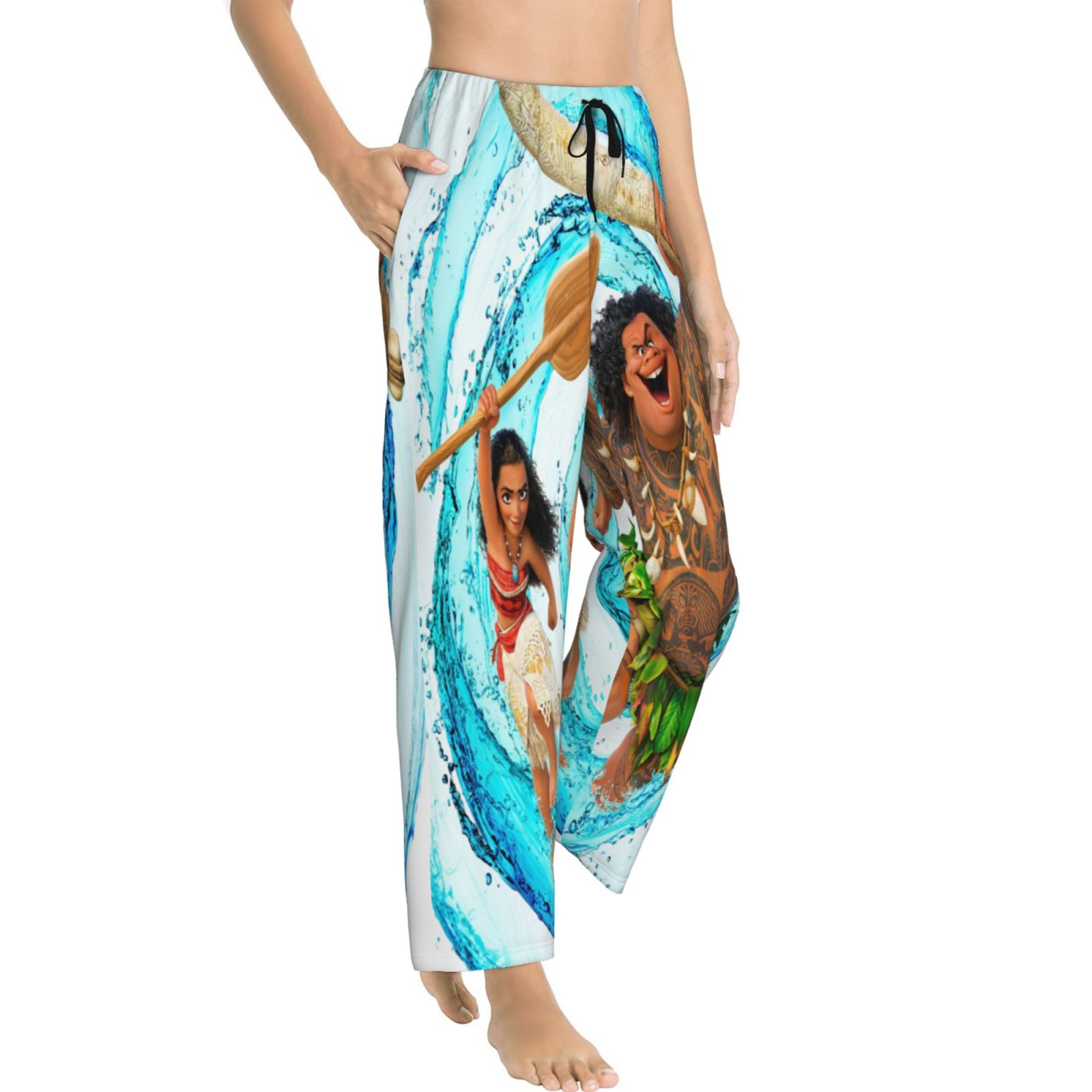 Womens Moana Pajama Pants Soft Lightweight Pajama Pants Cartoon Pajama