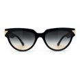 thumbnail image 1 of Womens Mod 20s Art Deco Cat Eye Horn Rim Plastic Sunglasses Black Brown, 1 of 5