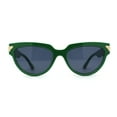 thumbnail image 1 of Womens Mod 20s Art Deco Cat Eye Horn Rim Plastic Sunglasses Green Black, 1 of 5
