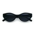 thumbnail image 1 of Womens Mod Beveled Thick Cat Eye Retro Fashion Plastic Sunglasses All Black, 1 of 8