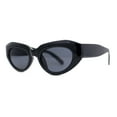 thumbnail image 1 of Womens Mod Cat Eye Retro Thick Plastic Sunglasses All Black, 1 of 4