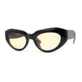 thumbnail image 1 of Womens Mod Cat Eye Retro Thick Plastic Sunglasses Black Orange, 1 of 4
