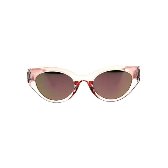 Womens Mod Design Thick Plastic Cat Eye Chic Sunglasses All Pink