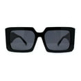 thumbnail image 1 of Womens Mod Designer Square Rectangle Fashion Sunglasses Black Tortoise Black, 1 of 4